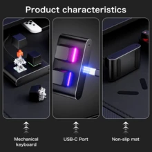 YAIUZGOO Bàn phím cơ mini lập trình được, bàn phím tự lắp ráp với đèn RGB, thao tác một phím, phím bấm acrylic, phím tắt và phím điều khiển đa phương tiện có đèn nền, phím tắt tùy chỉnh, giao diện USB Type-C. Thiết kế bàn phím có thể tháo rời, phù hợp cho chơi game, văn phòng, âm nhạc, điều khiển công nghiệp và các trường hợp khác. - Xem 4