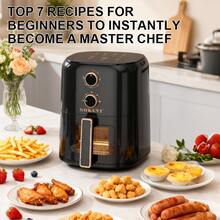 SOKANY 10120 Air Fryer, 1350W Power, Large Capacity, 57dB Noise Level, Oil-Free Cooking, Dual Knob Control, Easy Cleaning, Metal Inner Pot, Healthy Cooking, Viewing Window, Stable Anti-Slip Design, Ideal For Home Use - Black - View 4