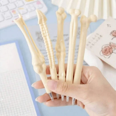 Kits Canetas Esferográficas com Formato de Osso Retráteis para Enfermeiros Médicos Ortopedista