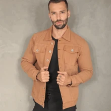 Men's High Quality Winter Premium Denim Jacket - Lạc đà - Xem 6