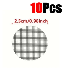 100/50/10pcs Plant Pot Bottom Grid Mat, Round Drainage Hole Screen To Prevent Soil Loss, Sealing Mesh For Plant Drainage, For Bonsai And Flower Pot Gardening - Black - View 9