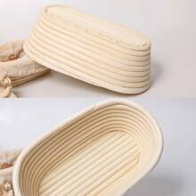 Versatile And Modern Rattan Bread Proofing Basket - Perfect For Sourdough And Artisan Breads, Food , Sturdy, Easy To Clean, Includes Liner Cloth - Multicolor - View 2