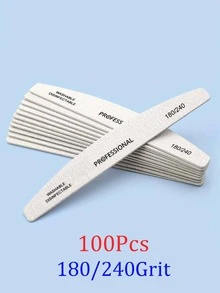100支装180/240目专业指甲锉，斑马纹双面可水洗粗锉，适用于卸除亚克力指甲和延长指甲，美甲护理套装，适合美甲沙龙和家庭使用。 - 彩色 - 查看 13