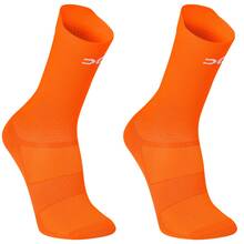 Adult Polyamide Running Socks With 3D Cuff, Breathable, Thermal Comfort, High Performance, Spinning, Cycling - 2 Pairs Orange - View 13