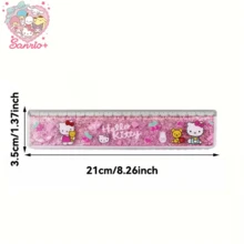 SANRIO (授權) &Melody 尺,學生創意量尺,卡通夢幻沙紋彩繪尺,適用於情人節、繪畫、書寫、婚禮、旅行配件、生日禮物,以及返校季必備文具 - 卡通 - 查看 3