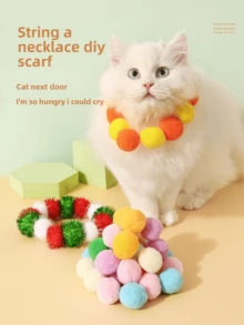 New Pet Cat & Dog Interactive Toy Gun, Self-Playing Plush Ball Toy, Pet Supplies For Cats Happy Growth - Baby Pink - View 5