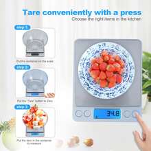 Precision Weight Scale Grams And Ounces For Jewelry, Small Digital Kitchen Scale For Baking, Portable Battery Operated Scale With Plastic Tray & Shell, For Herbs, Food Cooking, Weighing Scales For Measuring, Sourdough Bread, Tracking Intake - Multicolor - View 6