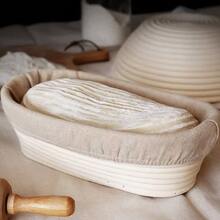 Versatile And Modern Rattan Bread Proofing Basket - Perfect For Sourdough And Artisan Breads, Food , Sturdy, Easy To Clean, Includes Liner Cloth - Multicolor - View 9