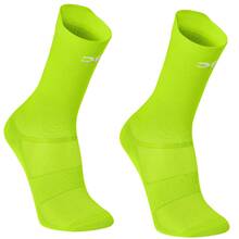 Adult Polyamide Running Socks With 3D Cuff, Breathable, Thermal Comfort, High Performance, Spinning, Cycling - 2 Pairs Yellow - View 1