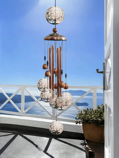1pc Metal Small Tree Wind Chime, Versatile Seasonal Garden Decor, Wall Hanging, Yard Decor, Fence Decor, Outdoor Hanging, Porch Decor, Ideal Mother's Day Gift