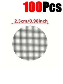 100/50/10pcs Plant Pot Bottom Grid Mat, Round Drainage Hole Screen To Prevent Soil Loss, Sealing Mesh For Plant Drainage, For Bonsai And Flower Pot Gardening - Black - View 10