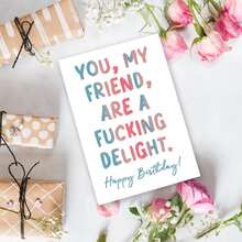 1 pezzo Biglietto di auguri di compleanno divertente per amici, lui o lei, biglietto di compleanno sarcastico per il migliore amico, amica, sorella, fratello, collega, uomo o donna - 18*13 cm - Visualizzare 4
