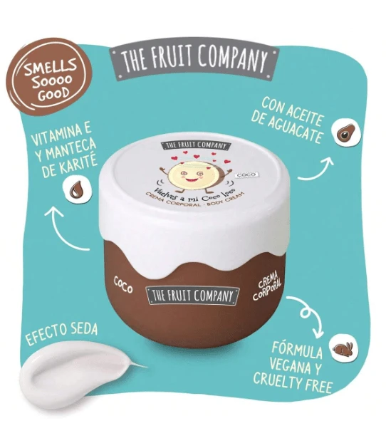 The Fruit Company Body Cream - Coconut Scent - Intense Hydration With Vitamin E, Shea Butter And Avocado Oil - ✅ Shipping To Spain In 24/72 Hours - Shea Butter - View 1