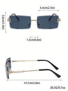 1副复古时尚无框眼镜，四季皆宜，时尚高端无框金属眼镜，男女皆宜——是度假、旅行、街头摄影、徒步、派对、音乐节、演唱会等场合的理想之选，也是一份理想的礼物。 - 彩色 - 查看 6