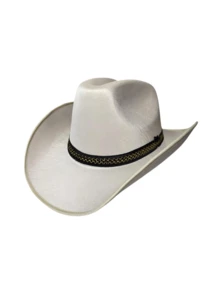 Unisex Adult Children Babies Cowboy Hat In Texan Colors In Fabric - Beige - View 2