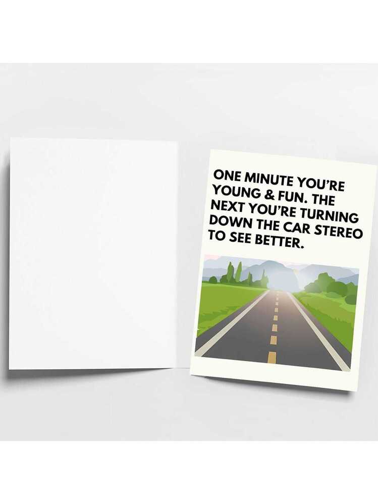 1张趣味生日贺卡，男女通用趣味生日贺卡，送给丈夫和妈妈的生日贺卡，40岁、50岁、60岁、70岁、75岁生日贺卡 - 查看 4