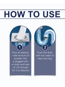 jakehoe 杰克豪；无堵塞水槽及排水管清洁粉；排水管清洁剂；管道疏通粉；下水道清洁粉；适用于洗脸盆/水槽/马桶下水道 - 粉狀 - 查看 5