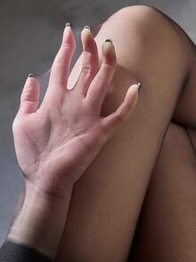 20D 女士超薄黑色连体紧身裤，超薄裆部设计，高腰长筒袜，加固鞋口 - 黑色 - 查看 6