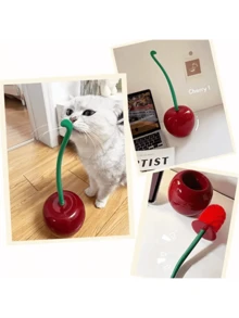 1 Set Creative Toilet Brush With Holder, Home Bathroom Cleaning Tool With Long Handle And Bowl Stand, Coarse Bristles For Deep Cleaning - Rust-Proof, Leak-Proof - Red Cherry Shaped Toilet Brush And Holder! - Multicolor - View 4