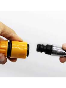 2 piezas Conectores rápidos de 1/2" BSP para manguera de jardín, piezas del sistema de riego de jardín, adaptador roscado para grifo - A - Ver 5