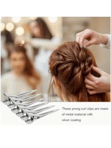 5.5厘米 24个装 蓬松发根夹 美发沙龙专业金属发夹 发卡夹 DIY工具 美发配件，美发造型工具 - 彩色 - 查看 2