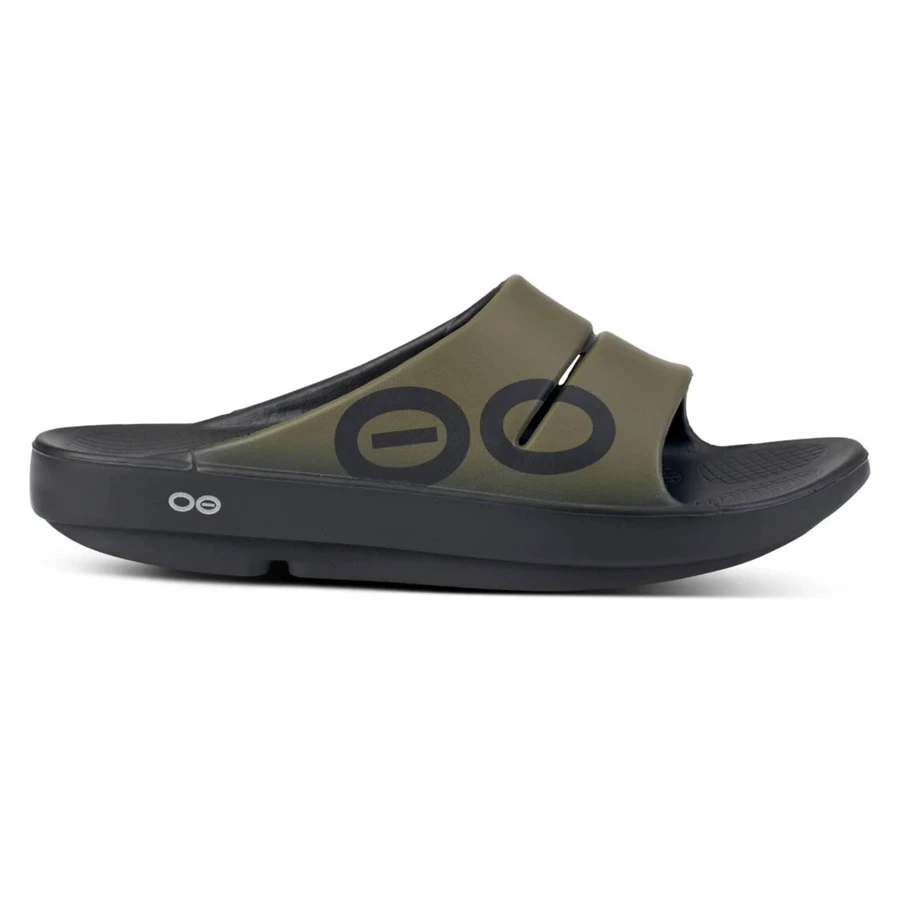 OOFOS OOahh Sport Unisex Slide Sandals, Tactical Green - 戰術綠 - 查看 1