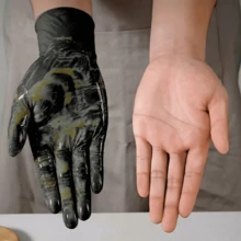 白色一次性丁腈手套，耐用家用清洁手套，适用于厨房、浴室、清洁、食品处理、纹身、美容、染发、宠物、美发沙龙、清洁用品、家用工具 - 白色 - 查看 8