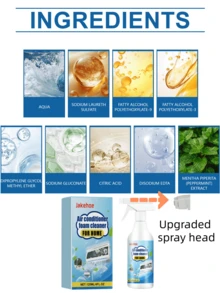 jakehoe 杰克·霍；油脂污渍清洁喷雾；空调泡沫清洁剂；吊灯清洁剂；强力去油清洁剂/厨房清洁剂；家用电器/空调泡沫清洁剂；吊灯清洁剂；多用途清洁剂；适用于家庭清洁，专业春季大扫除用品 - 液體 - 查看 7