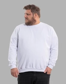 BENSMAT Men's Plus Size Crew Neck Sweatshirt, Round Neck, Cold Weather, Large Sizes G1 G2 G3 G4 - 白色 - 查看 1