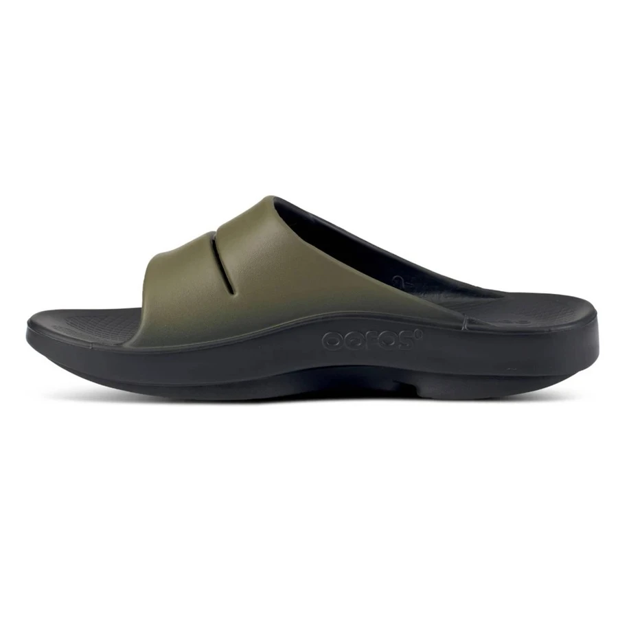 OOFOS OOahh Sport Unisex Slide Sandals, Tactical Green - 戰術綠 - 查看 1