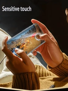 [1 High-Definition Tempered Glass Screen Protector + 1 Transparent Drop-Proof Case] ​​This Bundle Is Compatible With // Phones - Clear - View 12