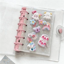 A6/A7/M5 Heart-Shaped Refill Pages, Transparent Double-Sided Inserts, Laser Series Refills, PP Material Replacement Pages, Transparent Inserts, 3D Embossed Sticker Book. Suitable For Candy Stickers, Sticker Albums, Student ID Cards, A7 Sticker Books, A6 Sticker Books, M5 Nail Art Books, Mini Scrapbooks, Photo Albums, Planners, Pocket Books - Sets - View 5