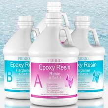 2-Gallon Crystal Clear Epoxy Resin Kit (With Pump System) • Complete 4-Piece Set: Resin + Hardener + Tools • Effortless 1:1 Mix Ratio • IDEAL FOR:  Tabletops & Bar Tops  Art Resin Projects  Preserved Flower Decor  Wedding Centerpieces  Back-To-School Crafts Your All-In-One Creative Solution! - White - View 1