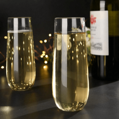 Champagne Glasses 1/8 Set Of 266ml Transparent Acrylic Party Cups, Suitable For Holding Water, Juice, Cocktails, Wine And Desserts. Suitable For Dining Events, Large Venues, Restaurants And Weddings, Birthday Parties, Holidays, Christmas.