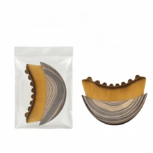 LAMBANO Lymphatic Contour Face Brush, Crescent Brush For Facial Massage And Skin Care - Khaki - View 13