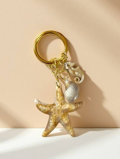 INS风，酷女孩范儿，钥匙扣，车钥匙扣，仿贝壳装饰，春夏必备配饰，包包挂饰，编织配饰，可拆卸可定制，DIY手工配饰