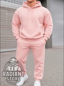 Plain Set Of Basic Sweatshirts, Comfortable For Everyday Wear, Streetwear Art, Urban Culture, Street Fashion, Street, Graffiti, Skater, Unisex, Men's And Women's, Sweatshirt, 50% Cotton 50% Polyester, Premium Streetwear Top, New Release, Immediate Shipping, Various Colors!! - 淺粉色 - 查看 1