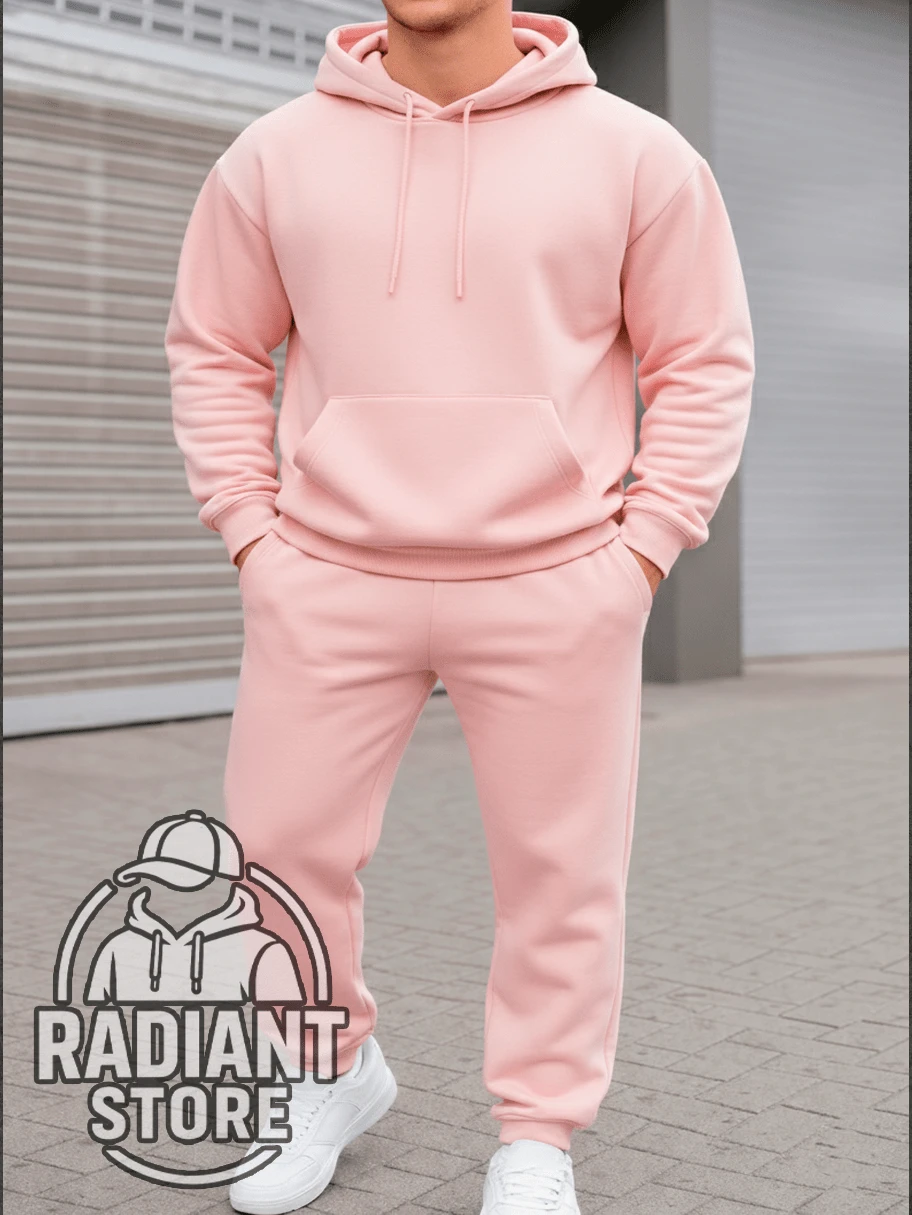 Plain Set Of Basic Sweatshirts, Comfortable For Everyday Wear, Streetwear Art, Urban Culture, Street Fashion, Street, Graffiti, Skater, Unisex, Men's And Women's, Sweatshirt, 50% Cotton 50% Polyester, Premium Streetwear Top, New Release, Immediate Shipping, Various Colors!! - 淺粉色 - 查看 1