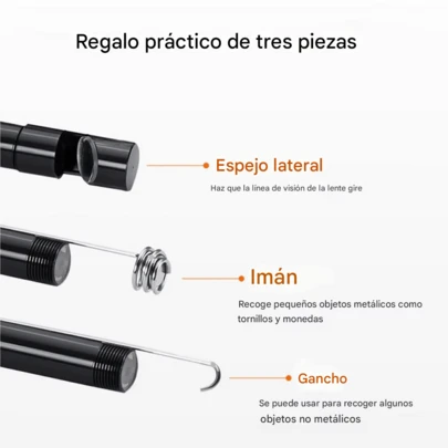 Endoscopio Android 7mm inspección Cámara impermeable LED Compatible teléfono Android PC lap cable