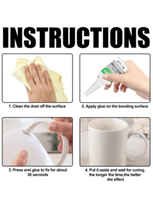 JUE FISH Keo Jue-Fish; 50/30G; Keo đa năng; Keo siêu dính; Keo dán vật liệu; Keo dán mô hình thủ công; Thích hợp cho gạch men, thủy tinh, gỗ, giày dép, tượng nhỏ, v.v. - chất lỏng - Xem 5