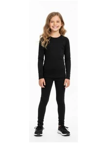Children's Thermal Knit Winter Set, Unisex, Sizes 1 To 14 - màu đen - Xem 5