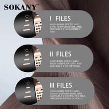 SOKANY 15055 Hot Air Brush, 1260W, Multi-Tooth Design, 3 Heat & Speed Settings, Moisturizing Care, Ceramic Coating, One-Step Styling Tool, Rapid Cooling, Lightweight Body, Suitable For Straight And Curly Hair - Black - View 6