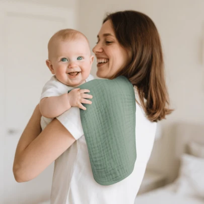 TDHD 10 chiếc khăn muslin cotton mềm mại cho bé, thấm hút tốt và thân thiện với da, thích hợp sử dụng hàng ngày.