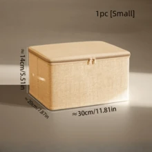 1pc WONGIRL Extra Large Stackable Waterproof Storage Box - Multifunctional, Space-Saving Organizer Box Suitable For Wardrobe, Bedroom, Kitchen Etc. - Great For Storing Toys, Books, Clothes And Bedding [No Lock] - Beige - View 17