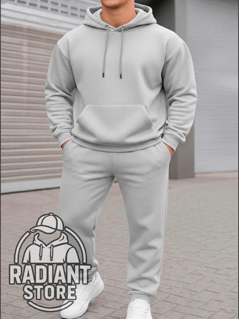 Plain Set Of Basic Sweatshirts, Comfortable For Everyday Wear, Streetwear Art, Urban Culture, Street Fashion, Street, Graffiti, Skater, Unisex, Men's And Women's, Sweatshirt, 50% Cotton 50% Polyester, Premium Streetwear Top, New Release, Immediate Shipping, Various Colors!! - 灰色 - 查看 1