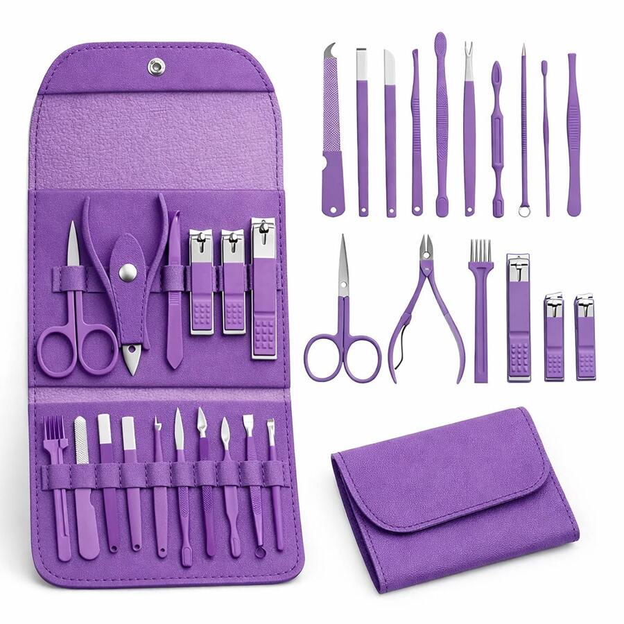 Set de Manicura Pro 12 en 1 - Morado - Ver 1