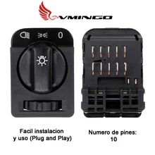 Vmingo Switch Mando Luces Principal con Dimmer Compatible con Chevy Pop Monza C1 C2 C3 1994-2012 - Interruptor Switch Chevy Luces - Ver 5