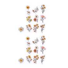 1包20张水彩花卉主题PET贴纸，个性化手机壳美学剪贴簿装饰素描本艺术手机壳DIY拼贴卡片材料手工制作手账学校用品 - 1 Set - 查看 14