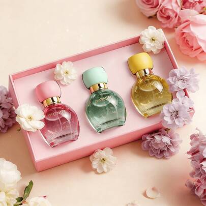 1set 3x35ml/Set Provence Fragrance Gift Set, Fireless Aromatherapy Suitable For Women, Combines Floral And Fruity Scents In A Flameless Aromatherapy, This High-End Luxury Fragrance Product Has Deodorizing And Scent-Enhancing Functions, While Also Improving Mood. It Is A Flameless Aromatherapy Oil That Provides Long-Lasting Fragrance, Making It An Essential Item For Daily Outings And Dates, This Fragrance Gift Set Is Perfect For Giving As A Gift To Yourself Or Others