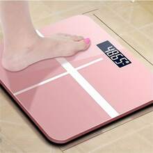 180kg Digital Bathroom Scale With LCD Display And Tempered Glass Platform, Electronic Body Weight Scale, White/Silver - Multicolor - View 3